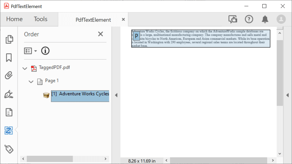 Accessible PDF created using C#