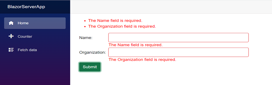 Form Validation